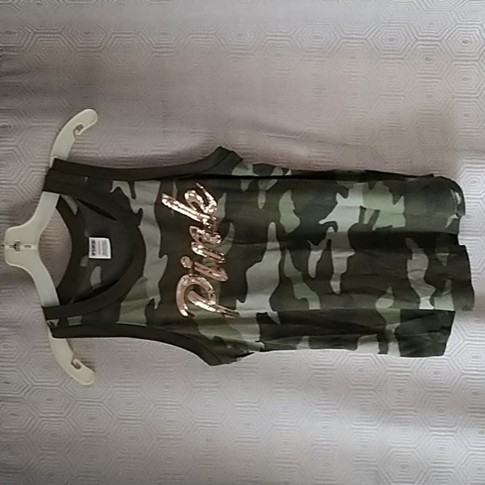 Pink Victoria's Secret Camo Tank Top Size XS